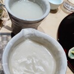 天麩羅とお蕎麦　三輪 - 蕎麦湯は２種類