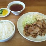 ひろし食堂 - 焼肉定食・ご飯半分（2021.11）