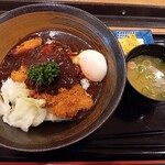 吉備サービスエリア(下り線)スナックコーナー - 温玉デミカツ丼