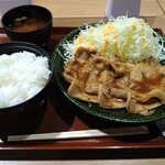 長篠陣屋食堂 - 生姜焼定食