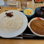 松屋 - ハンバーグカレーミニ彩り野菜セット900円