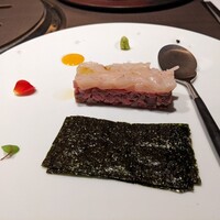 佐賀牛 Sagaya 銀座 - 牛とエビなタルタルステーキを有明海な海苔で巻いて食う件(ΦωΦ)