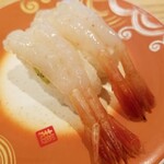 回転寿し トリトン - 北海道産南蛮えび。