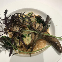 代官山ASO チェレステ 日本橋店 - FUKIYOSE C ４２３５円。メヒカリと減農薬野菜のスパゲッティ アーリオ・オーリオ 。唐揚げのメヒカリがたっぷりで、お魚欲を満たしてくれます（╹◡╹）（╹◡╹）