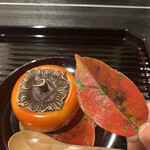 和ごころ 泉 - 渋柿の器と紅葉した柿の葉♡かわいい♡