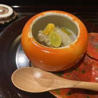 和ごころ 泉 - パカッ。煮こごり酢。銀杏や車海老が入って美味しいです♡