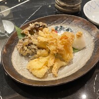 和食のあらまさ - 白舞茸と黒舞茸の天ぷら