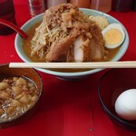 ラーメン 富士丸 - 1/3ラーメン生卵➕ブタカスアブラ