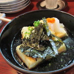 Kubota - 揚げ物の最後は妻がリクエストした揚げ出汁豆腐５００円です。
       