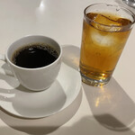 Resutoran Nishikawa - セットのコーヒー、烏龍茶