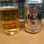 麺座 - 缶ビール ４１０円