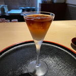 梶川 - 洋梨コンポート、紅茶ジュレ、紅茶わらび餅