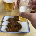 正宗屋 - 3人でカンパーイ！どて焼きうみゃい！