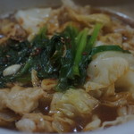 一路 - モツ鍋（醤油）混ぜて完成