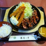 Harima No Sato - 厚切り姫路トンテキ&エビフライA定食1,220円