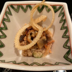 日本料理 瀬戸内 - 穴子骨煎餅と焼穴子の和え物