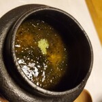 酒肴 新屋敷 - 青のりとホタテの茶碗蒸し