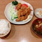 Guriru Nyu- Kotobuki - カキフライ定食 (ライス半分) ￥ 1,430-