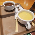 ステーキ宮 - コーンポタージュとカレースープ