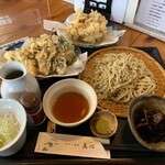 手打ち蕎麦 真心 - 舞茸せいろ＆長ネギかき揚げ