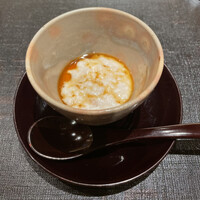 炭火割烹 庵 - 鱈の白子の茶碗蒸し: 半熟トロトロの茶碗蒸です。出汁のジュワっとした中の白子のフワッとした存在感！