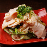 25. Steamed chicken with green onion sauce