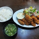 洋食の朝日 - カキフライ 男性ご飯