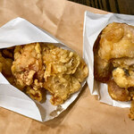 ITOSHIMA-STAND い～とや - 「塩からあげ」（200円）は二つ。