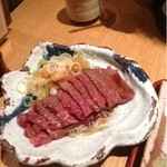 手打ち蕎麦 寺田家 - 国産霜降り牛のタタキ