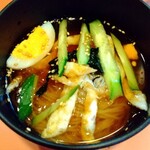 石焼ピビンパ食 - ミニ冷麺orスープ付き。勿論、ミニ冷麺で(^_^;)