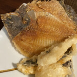 和さび - 骨煎餅も綺麗に揚がっていて苦味も全く無く全部おいしく食べました。