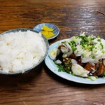 いづみ亭 - レバタレ定食ネギマシ850+100