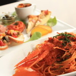 手長えびのトマトクリームパスタ