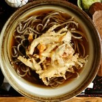 Soba Kiri Ukouan - かき揚げ(田舎) ¥1450