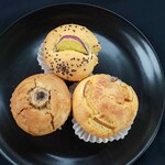 アトリエケーベイクショップ - 料理写真:豆乳マフィン(スイートポテト、チョコバナナカスタード、アップルシナモン)