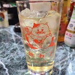 桃ねこ - 桃ねこグラスでウイスキーの水割りをホントにいっぱい飲みました(笑)