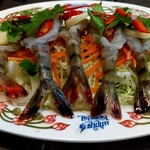 タイ国料理 ゲウチャイ - 海老のたたき魚醤風味、スパイシータレ添え(No.130)