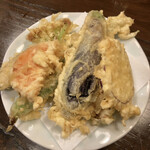 そばまさ - 「山菜・野菜天ぷら」＠750