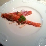 レストランブレ - 自家製スモークサーモンと天使のエビ