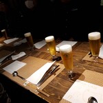 海鮮 イタリアンバル ルチアーノ - 先ずは生ビール(ハートランドビール)です〰️‼️