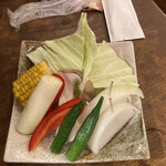 Shinjuku Omoide Yokochou Sakaba Jounetsu Horumon - 焼き野菜盛り
