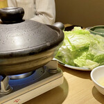江戸蕎麦 僖蕎 - お鍋（豆乳味噌）
            具材は豚肉ロース・舞茸・豆腐・白菜・葱。
