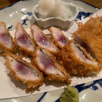 Tsutsuji Gaoka Sakaba Sarasa - これが食べたかった！鯵フライ。お塩、醤油で頂きました。半生が旨い！是非！