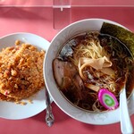 中華飯店 錦華園 - 半キムチチャーハン+正油ラーメンのBセット1000円