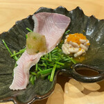 華丸吉日 - 鰤と白子のしゃぶしゃぶ　根セリ