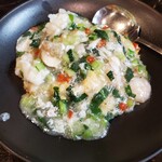 源烹輪 - 海鮮三種のあんかけ福建炒飯