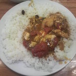 夢民 - トマトエッグカレーご飯にたっぷりかけてみました