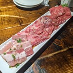 焼肉×バル マルウシミート - マルウシのお肉４種盛り合せ