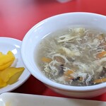 Shisen - スープ（豚がつと野菜の辛し和え）