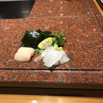 いなせ - ・刺身：徳島のワカメ、ひらめ、ほたて、剣崎いか